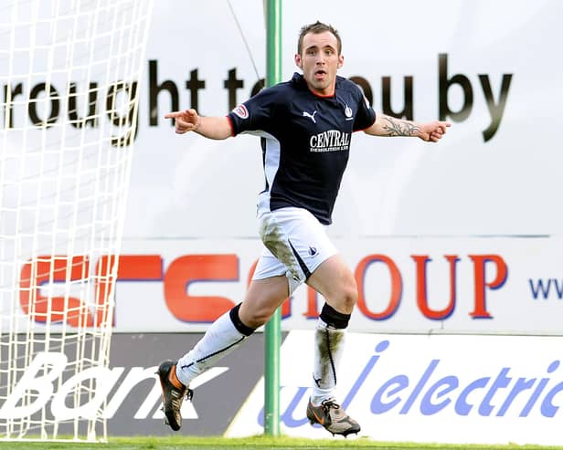 Mark Stewart, pictured during his Falkirk days, celebrating a goal against Inverness in 2009.