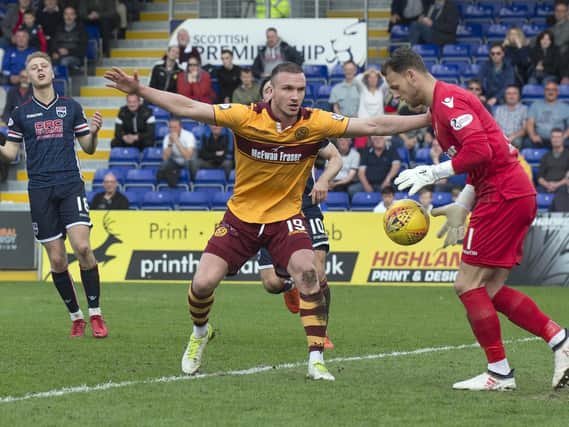 After the recent departure of last season's Motherwell goalkeeper Mark Gillespie ahead of moving to Newcastle United, Trevor Carson (right) will again be between the sticks for the Steelmen in Dingwall tonight.