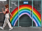 An NHS tribute in Glasgow. Photo: John Devlin