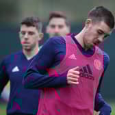 Declan Gallagher training with Scotland.