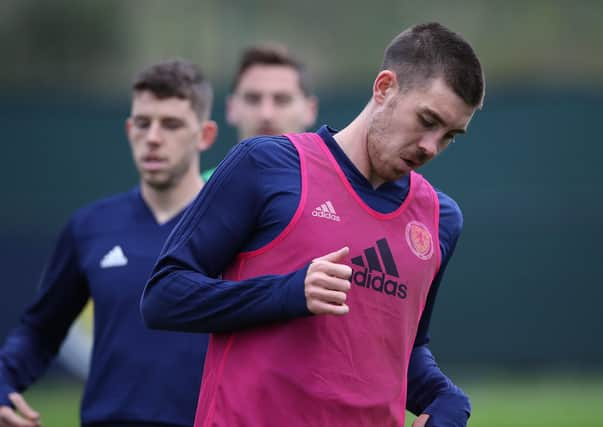 Declan Gallagher training with Scotland.