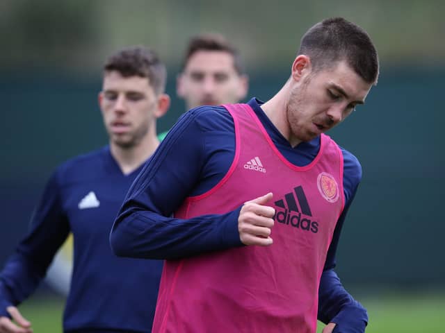 Declan Gallagher training with Scotland.