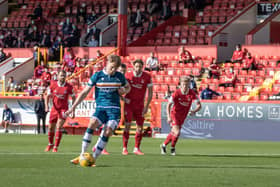 Motherwell's Mark O'Hara takes penalty during the Scottish Premiership game between Aberdeen and Motherwell, at Pittodrie Stadium, Aberdeen, Scotland, on Sunday 20th September 2020