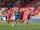 Motherwell's Mark O'Hara takes penalty during the Scottish Premiership game between Aberdeen and Motherwell, at Pittodrie Stadium, Aberdeen, Scotland, on Sunday 20th September 2020
