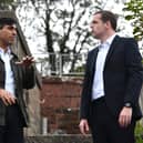 Chancellor Rishi Sunak at Wemyss Bay Train Station with Leader of the Scottish Conservative Party, Douglas Ross MP. Photo: John Devlin