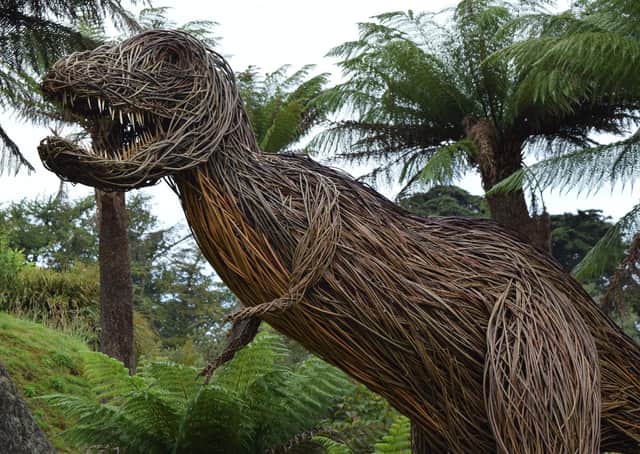 Enjoy a real life encounter...with Rexy, the willow dinosaur, at Logan Botanic Garden in Dumfries and Galloway.