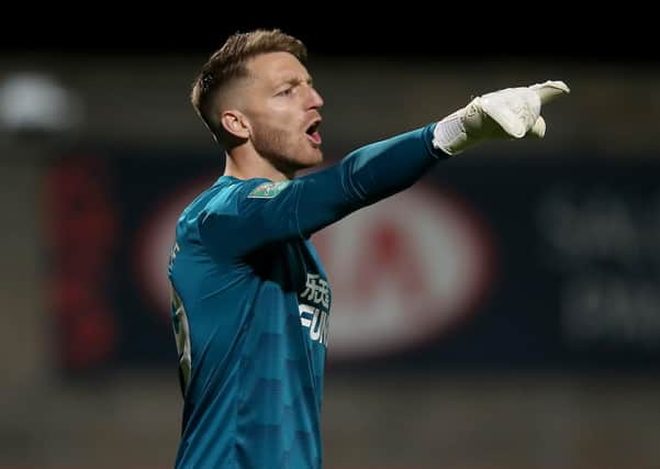 Newcastle United's Mark Gillespie during his side's previous Carabao Cup third-round match against Morecambe last month. (Photo by Martin Rickett/Getty Images)