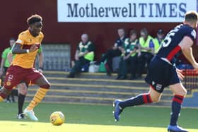 Devante Cole in action for Motherwell against Ross County last season (Pic by Ian McFadyen)