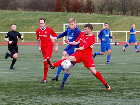 Carluke Rovers and Lanark United in action against each other last season (Pic by Kevin Ramage)