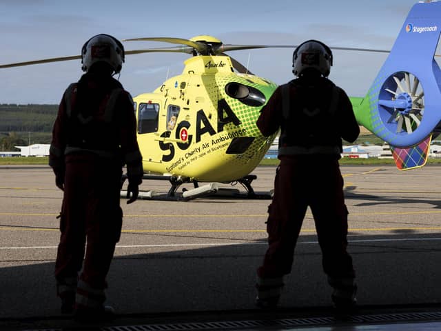 Hard at work...the SCAA continued to deliver its life-saving service during lockdown but had to cancel talks, which the charity is now offering online. (Pic Graeme Hart, Perthshire Picture Agency)