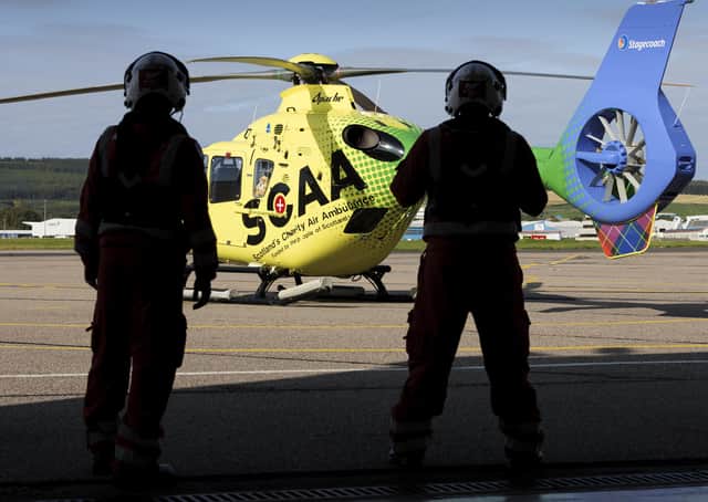 Hard at work...the SCAA continued to deliver its life-saving service during lockdown but had to cancel talks, which the charity is now offering online. (Pic Graeme Hart, Perthshire Picture Agency)