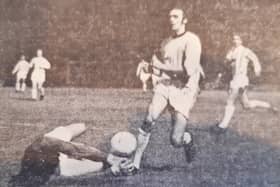 John Goldthorp slots Motherwell's winner past Gordon Banks 50 years ago (Pic courtesy of John Goldthorp)