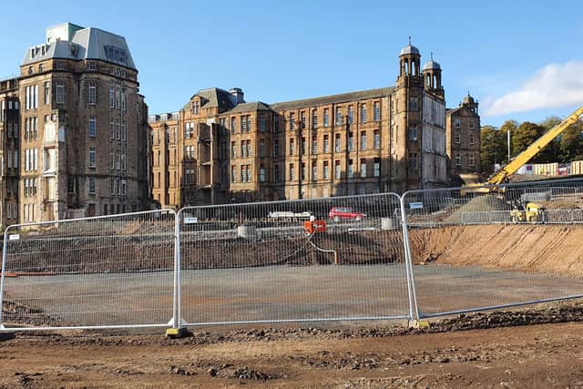 Building work is underway at the former hospital site in Langside.