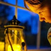 Light in the darkness...of a Covid winter is being spread by Alison Johnston's grandson, Dougal MacAllister (5) at his home near Haddington.