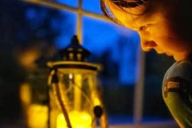 Light in the darkness...of a Covid winter is being spread by Alison Johnston's grandson, Dougal MacAllister (5) at his home near Haddington.