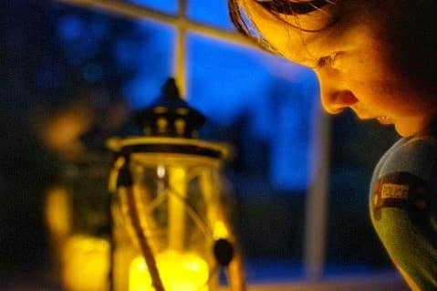 Light in the darkness...of a Covid winter is being spread by Alison Johnston's grandson, Dougal MacAllister (5) at his home near Haddington.