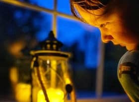 Light in the darkness...of a Covid winter is being spread by Alison Johnston's grandson, Dougal MacAllister (5) at his home near Haddington.