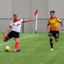 Tom Lang in action during Clyde's win over Partick Thistle (pic: Craig Black Photography)