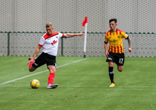 Tom Lang in action during Clyde's win over Partick Thistle (pic: Craig Black Photography)