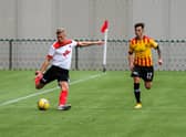 Tom Lang in action during Clyde's win over Partick Thistle (pic: Craig Black Photography)