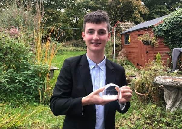 Michael with his award