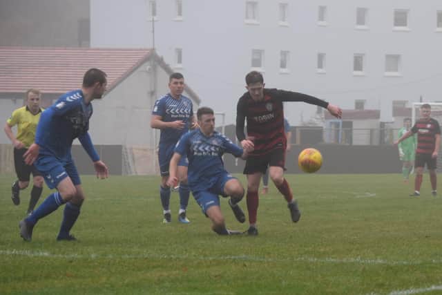 Action from Rob Roy's win over Cumbernauld United