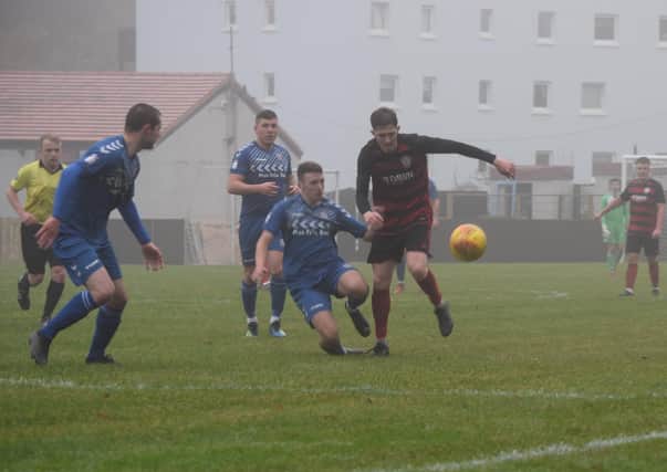 Action from Rob Roy's win over Cumbernauld United