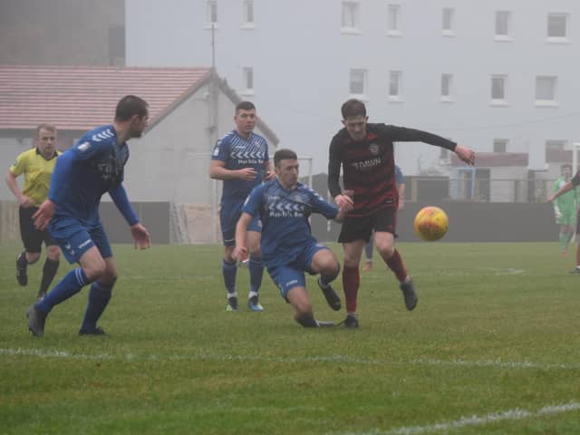 Action from Rob Roy's win over Cumbernauld United