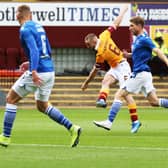 Allan Campbell scores Motherwell's winner against St Johnstone