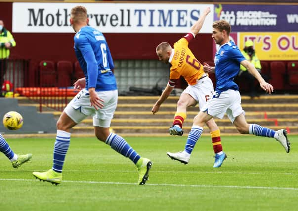 Allan Campbell scores Motherwell's winner against St Johnstone