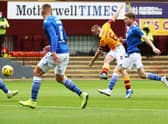 Allan Campbell scores Motherwell's winner against St Johnstone
