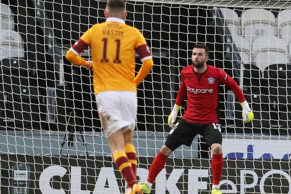 New keeper Liam Kelly made a solid debut for Motherwell at St Mirren on Saturday (Pic by Ian McFadyen)
