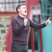 Motherwell manager Graham Alexander reacts during his side's Ladbrokes Scottish Premiership match against Rangers at Fir Park on January 17. (Photo by Ian MacNicol/Getty Images)