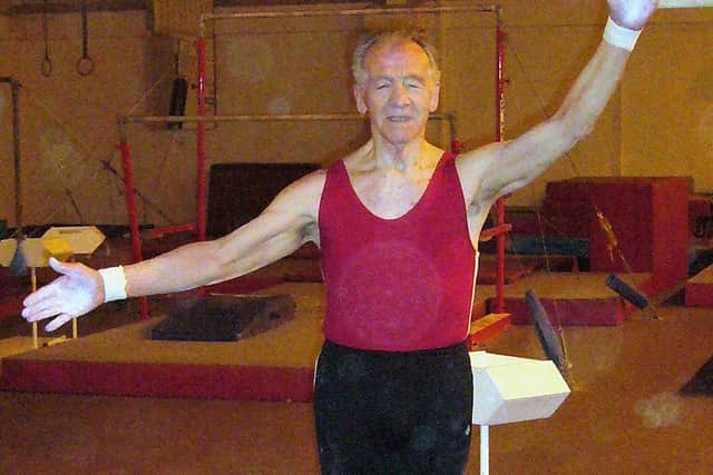 Ron Rodger in the gym in his eighties