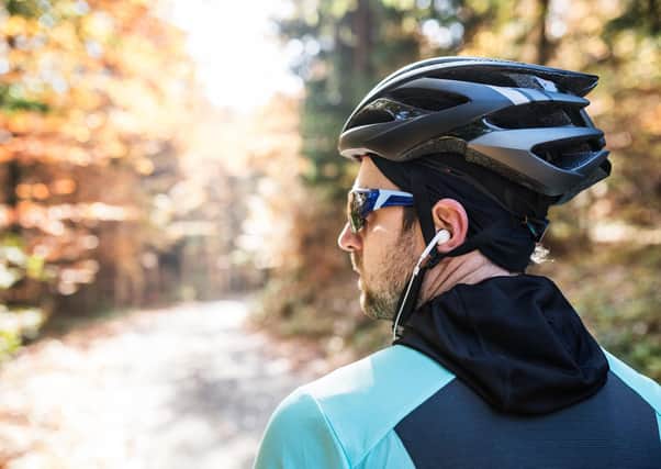 Wired for sound...but 68.2 per cent of people polled in the UK favoured a ban on cyclists wearing headphones.