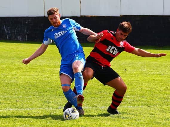 Lanark United player-interim manager Hugh Kerr (Pic by Billy Quigley)