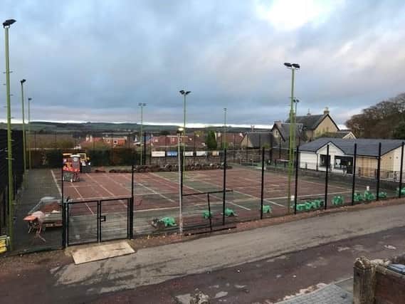 Work on the upgrade at Lanark Tennis Club began on October 26
(Submitted pic)