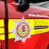 The fire service was called to tackle the blaze in Newton Mearns yesterday afternoon.