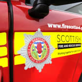 The fire service was called to tackle the blaze in Newton Mearns yesterday afternoon.