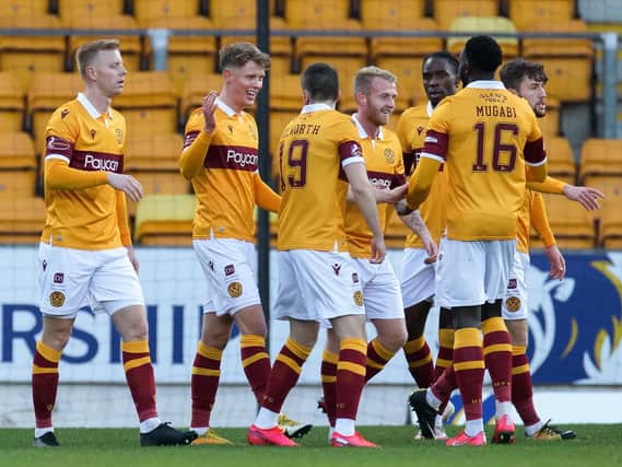 Motherwell hope to be celebrating against St Johnstone this Saturday (Pic by Ian McFadyen)