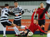Action from Friday night's clash (Pic by Michael Gillen)