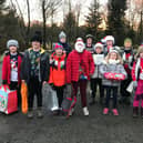 Clarkston Cubs and Beavers with their donations for The Jeely Piece Club.