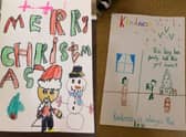 Some of the cards made by children at Clarkston After-School Services at Greenbank.