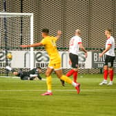 Clyde's defence looks back in anguish as Josh Kerr's shot finds the net for Airdrie