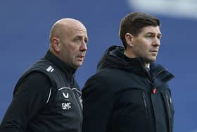 Rangers Manager Steven Gerrard pictured with Rangers Assistant manager Gary McAllister. (Photo by Ian MacNicol/Getty Images)