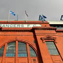 The Rangers fan left the tribute outside of Ibrox 