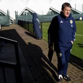 John Carver during Scotland national team Training at the Oriam complex.