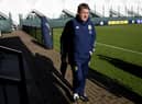 John Carver during Scotland national team Training at the Oriam complex.