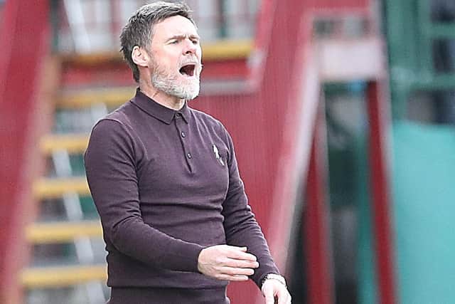 Motherwell manager Graham Alexander reacts during his side's Ladbrokes Scottish Premiership match against Rangers at Fir Park on January 17. (Photo by Ian MacNicol/Getty Images)