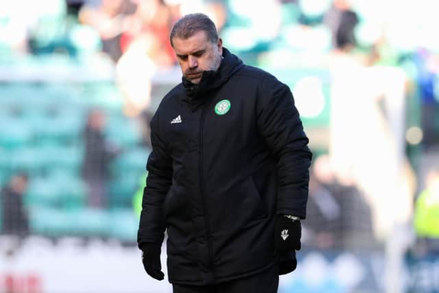 Celtic manager Ange Postecoglou at full-time after the goalless draw with Hibs. (Photo by Alan Harvey / SNS Group)